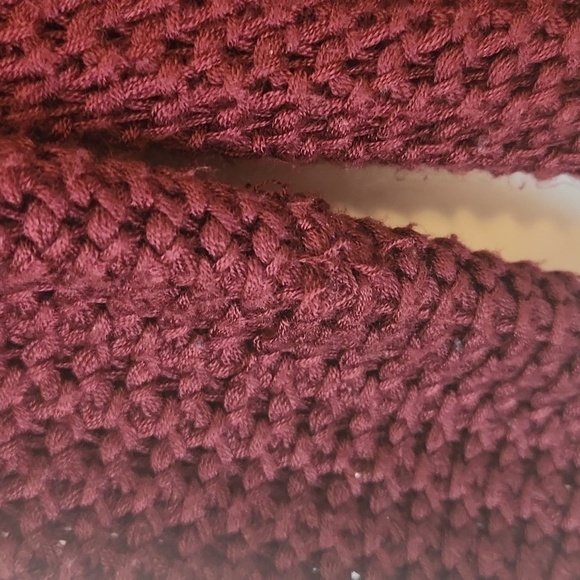 Burgandy Red Knit Button Down Cardigan Size S - Picture 7 of 7